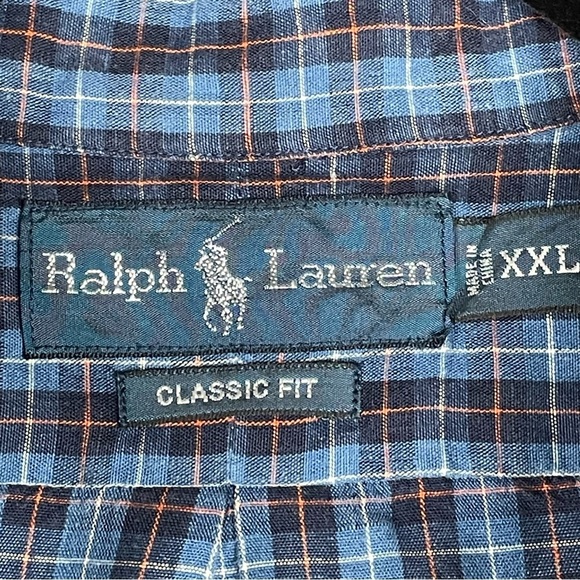 Polo Ralph Lauren Mens Linen Blend Plaid Button Down Classic Shirt Sz XXL - Picture 3 of 16